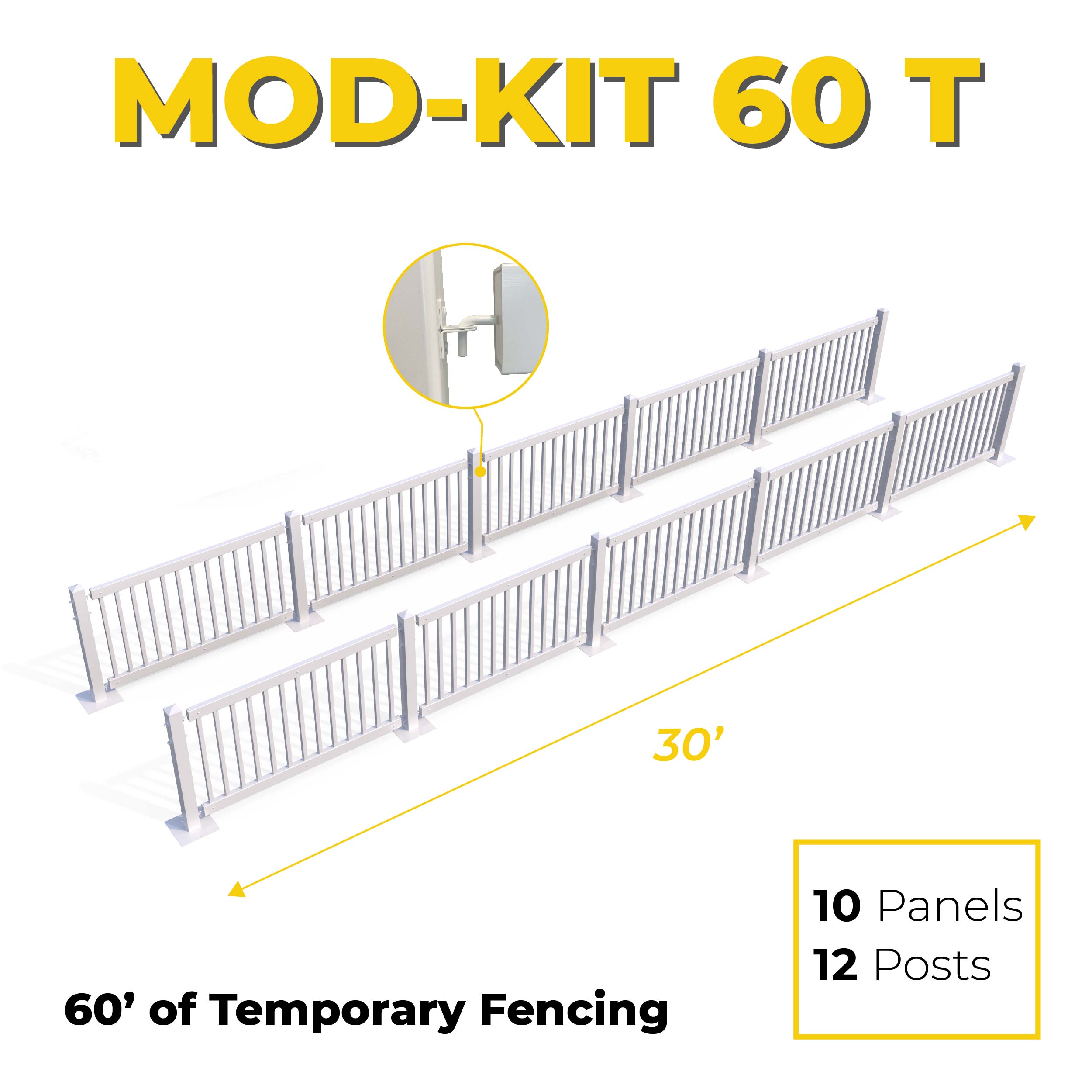 Mod Traditional Fence 60ft Kit