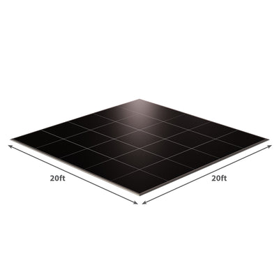 California Portable Dance Floor | Black Laminate Kit | 4'x4' Panels
