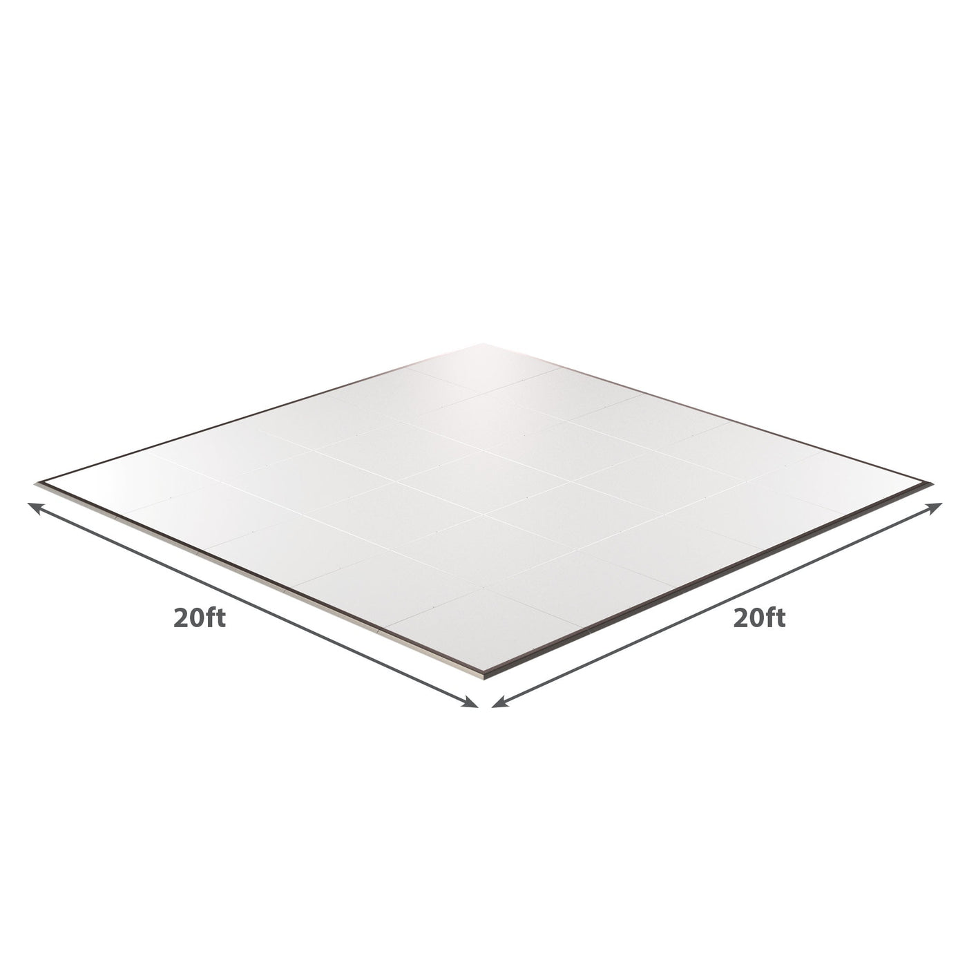California Portable Dance Floor | White Laminate Dance Floor Kit | 4'x4' Panels