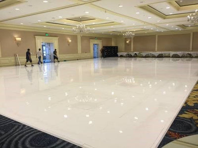 California Portable Dance Floor | 4'x4' White Laminate Panel