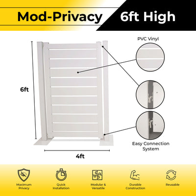 Mod-Privacy 6'x20' Kit | 5 Panels, 6 Posts