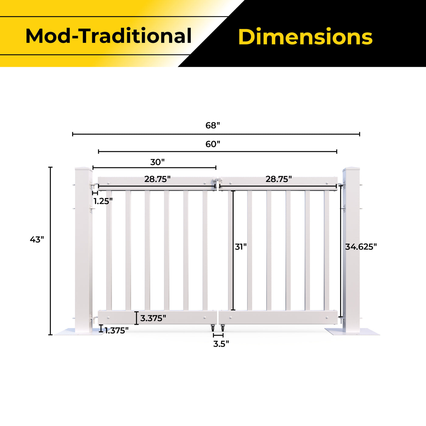Mod-Traditional Gate Panel – Mod-Fence Systems