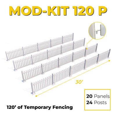 Mod-Picket Temporary Event Fence Kit - 120ft Long