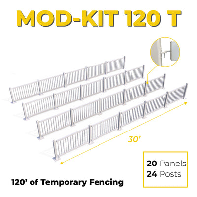 Mod-Traditional Temporary Event Fence Kit - 120ft Long