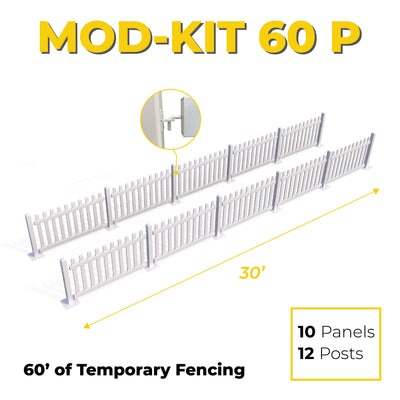 Mod-Picket Temporary Event Fence Kit - 60ft Long